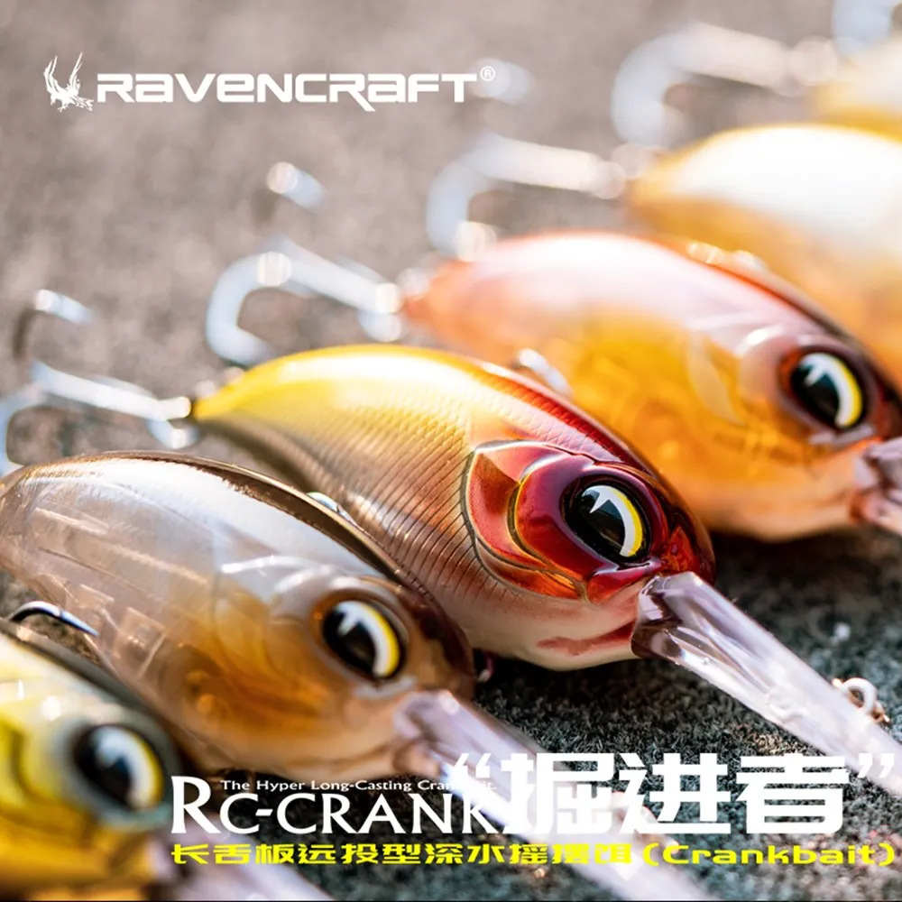 Ravencraft RC-CRANK 62mm 19.7g Floating Crank Bait Wobblers Fishing Lure  Long lip Crankbait Isca Artificial Hard Bait For Trout