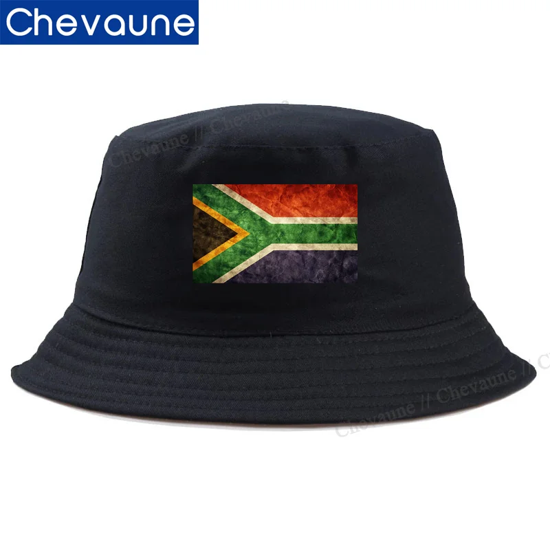 South Africa Vintage SA Flag Bucket Hats Packable South African Fisherman Hats Summer Travel Hiking Beach Caps for Men Women