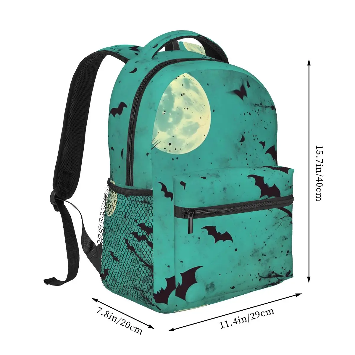 Bat Cloud Halloween Day Of The Dead Student Backpack School Bag Hiking Travel Daypack for Men Women Bookbag Shoulder Bags