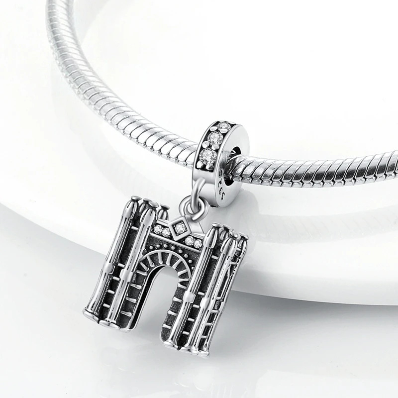 925 Sterling Silber Charms Perlen Reisepass Flugzeug Koffer Anhänger Passend für Original Armband DIY Schmuck Geschenk für Frauen – Detail 30