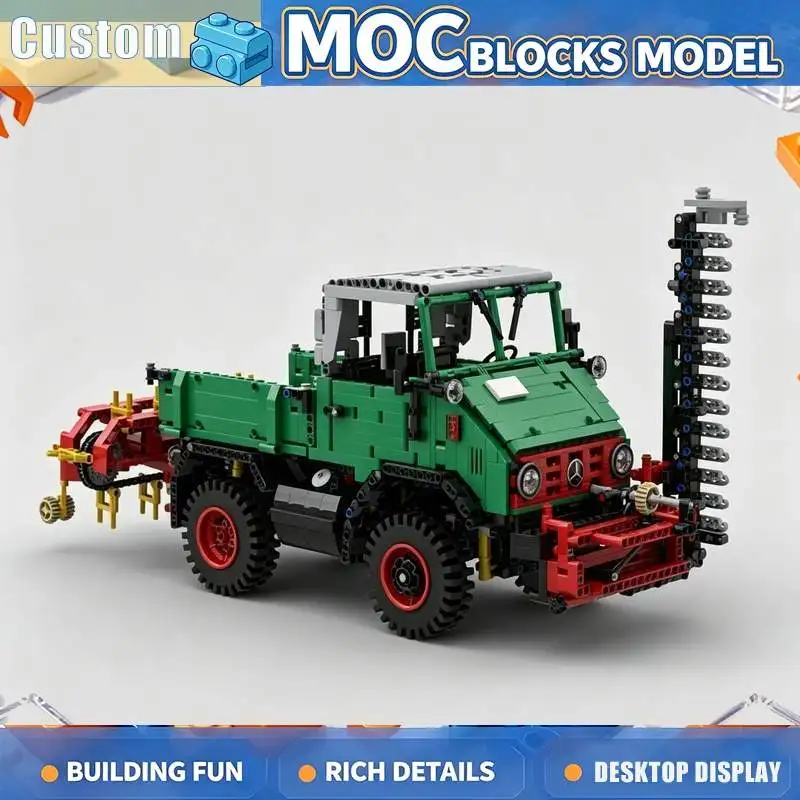 3019PCS Off Road Utility Truck Agricultural Machinery Model Custom Building Blocks Creative Assembly Toy Educational Gifts Set
