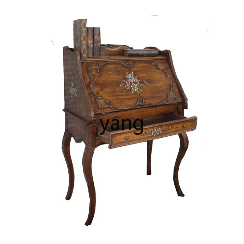 Lmm makeup table solid wood dressing cabinet classical secretary cabinet desk