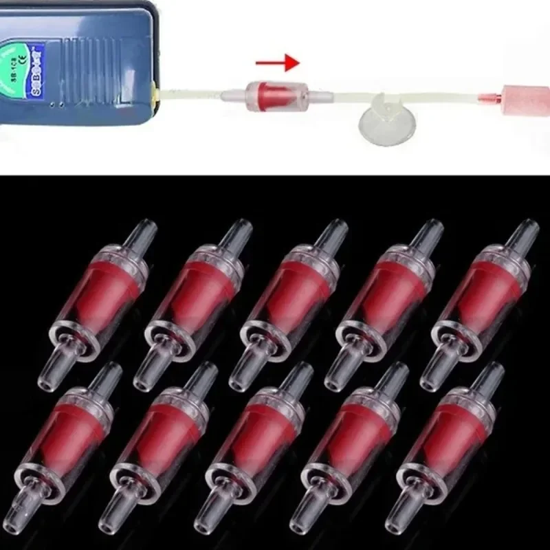 

10pcs Plastic One Way Check Valve for Aquarium Air Pump Non-Return Home Fish Tank CO2 System Float valve Gas valve control Kf