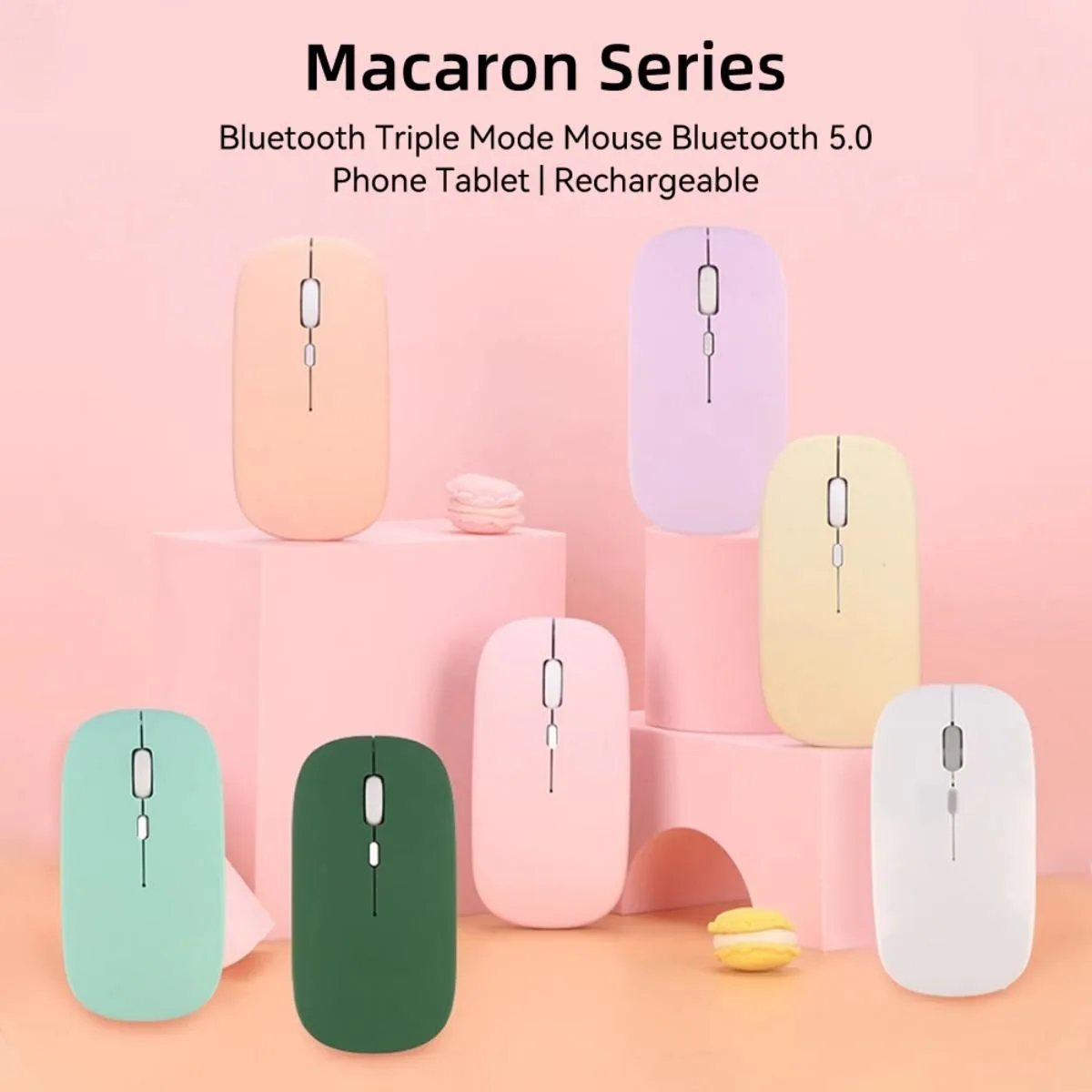 USB 2.4G Wireless Bluetooth Mouse Three Gears 800-1200-1600 DIP Switch Compatible for IOS/Android/Microsoft
