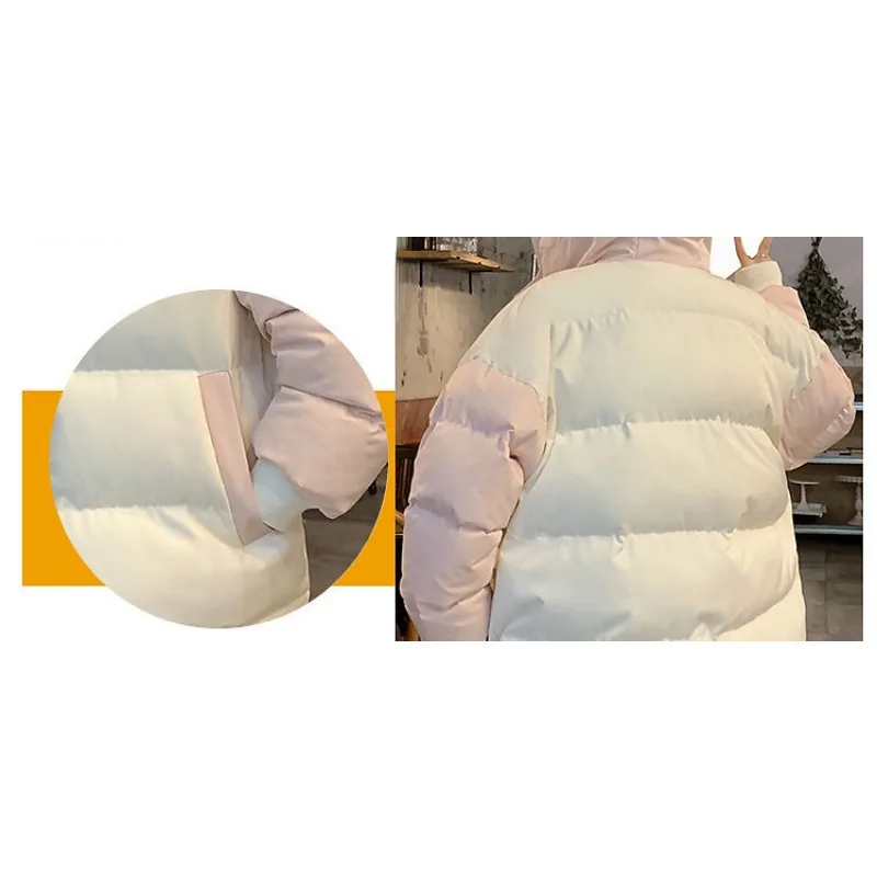 2023 New Women Down Cotton Coat Winter Jacket Female Mid Length Version Parkas Loose Thick Warm Outwear Hooded Niche Overcoat