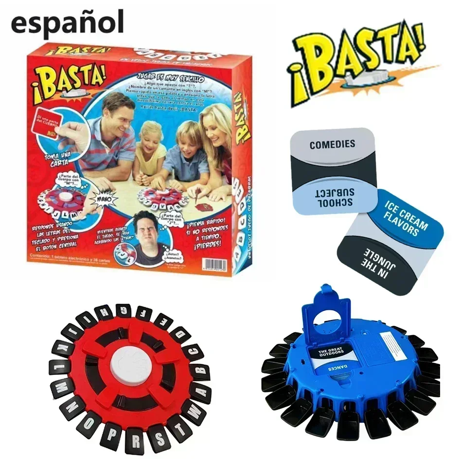 Children's Educational Table Toys English Spanish TAPPLE Crazy Alphabet Game Parent-child Interactive Turntable Toy Family Game