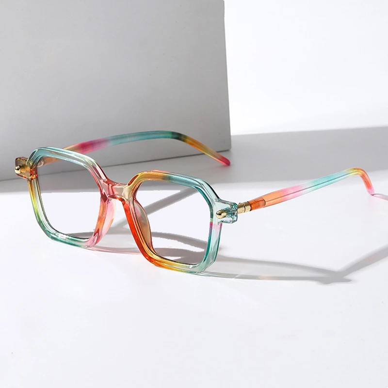 Fashion Brand Design Large Frame Anti Blue Light Photochromic Glasses Men and Women Reading Glasses Personalized Retro Eyewear