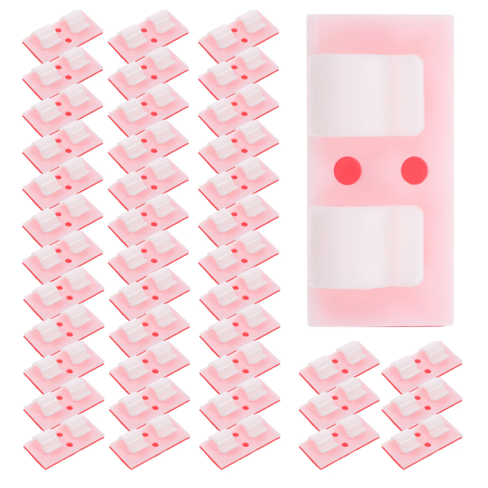 50pcs Cable Management Winder Self-Adhesive Cord Keeper For Cable Organizer Clips Usb Charging Cables Desktop Car Home Use Cord