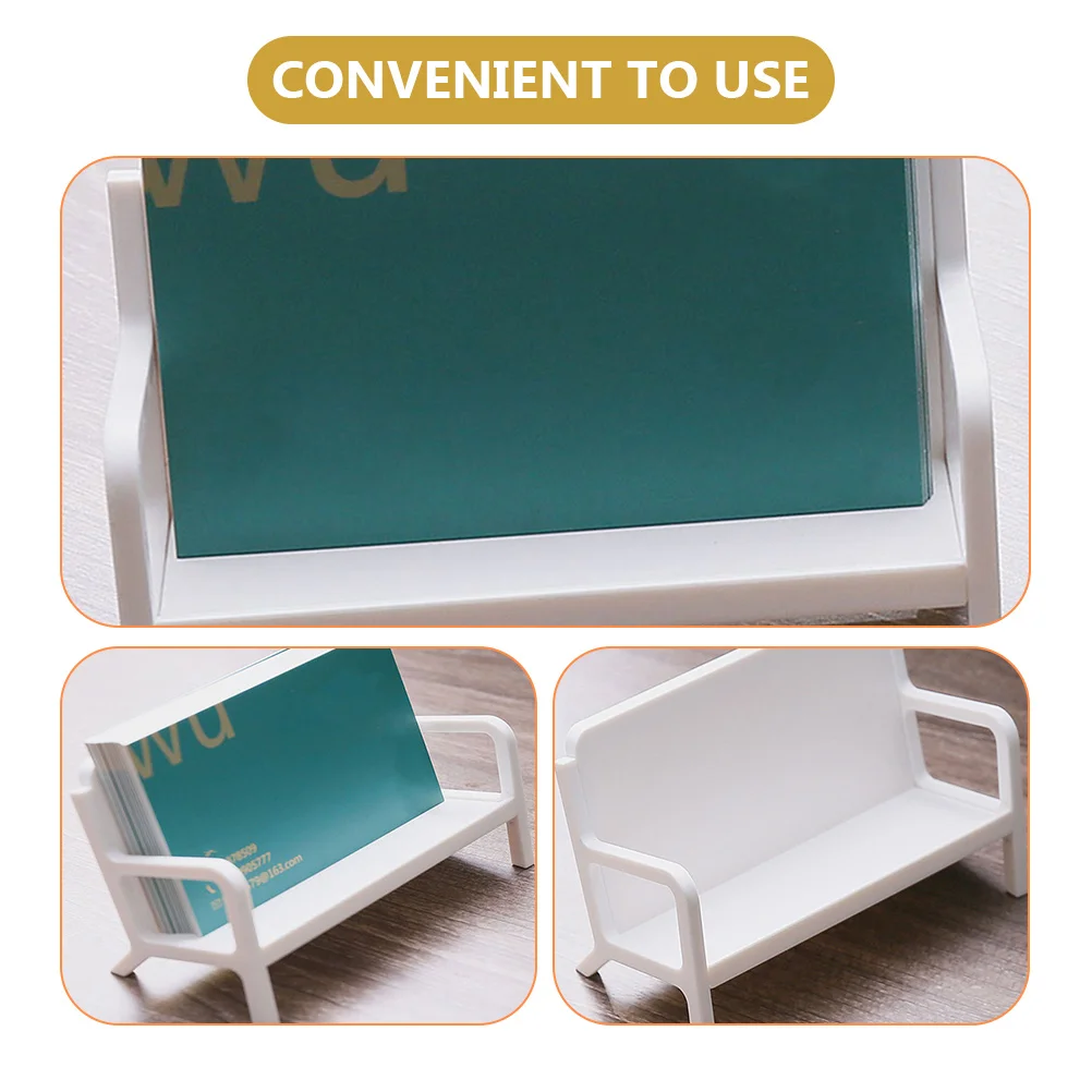 

2Pcs Business Card Stand Sofa Shape Large Capacity Desk Card Holder Organizer Office Display Supply Business Cards Holder