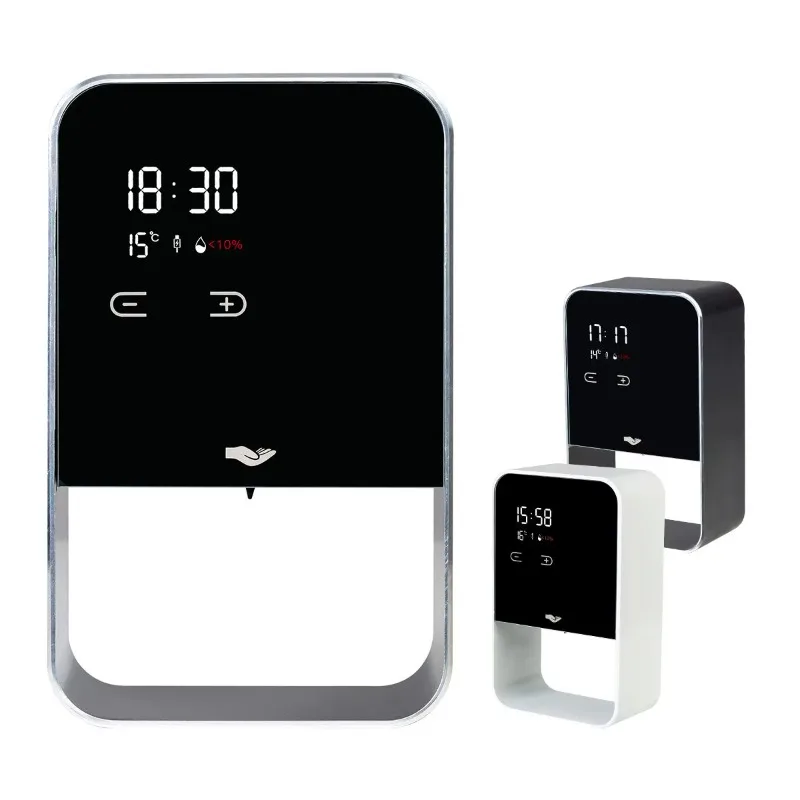 New Design Luxury Electric Touchless Liquid Usb Rechargeable Smart Sensor Foam Automatic Hand Soap Dispenser With Digital Time