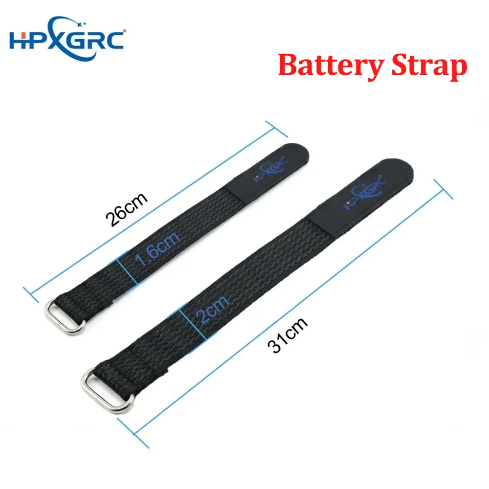 HPXGRC 20x310mm 16x260mm Adjustable FPV Battery Fixing Strap Non-slip Binding Belt For RC Multirotor Freestyle Drone DIY Parts