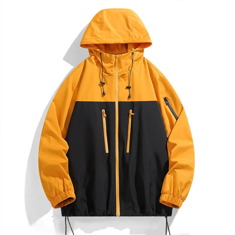 Spring Autumn Men's Hiking Coats Outdoor Men Quick Dry Climbing Waterproof Jacket Men Sports Breathable Windbreaker Hooded Coats