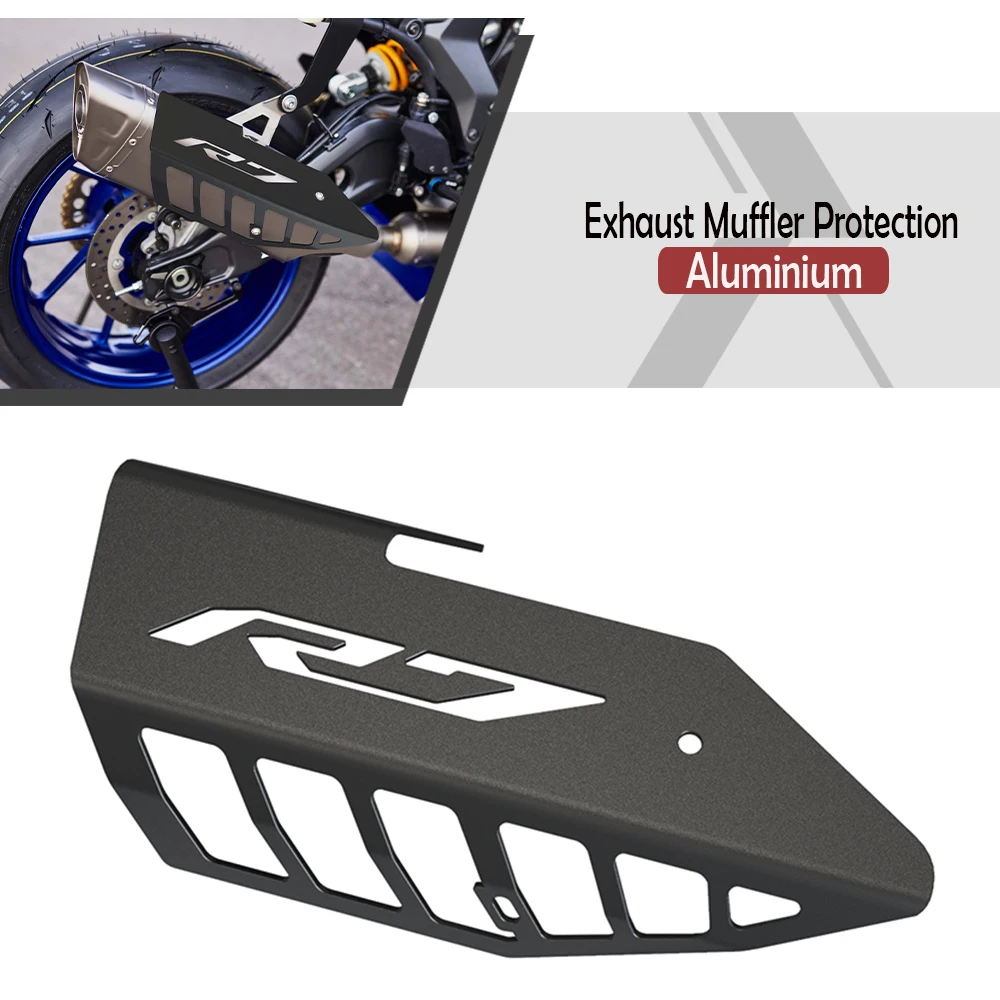 

Motocross Accessories Aluminum Exhaust Muffler Protection Exhaust Guard For YAMAHA YZF R7 YZFR7 YZFR 7 2022 2023 2024 2025 2026