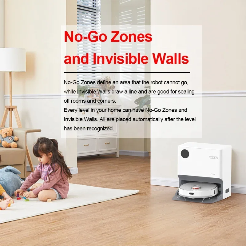 Robot aspirador Airbot L107S, recarga automática, lavado automático en seco a 60 grados, 30 días de limpieza manual