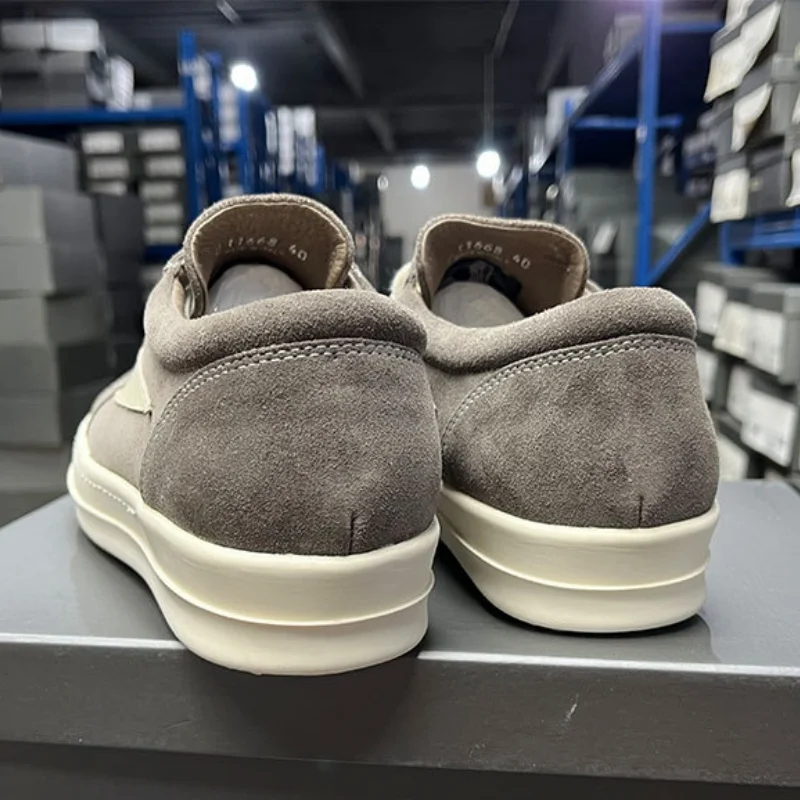 الرجال العلامة التجارية عارضة منخفضة أعلى رمادي الجلد المدبوغ أحذية مصمم جودة الشرير القوطية أزياء الصيف منصة شقة النساء حذاء رياضة حجم كبير 48 #6