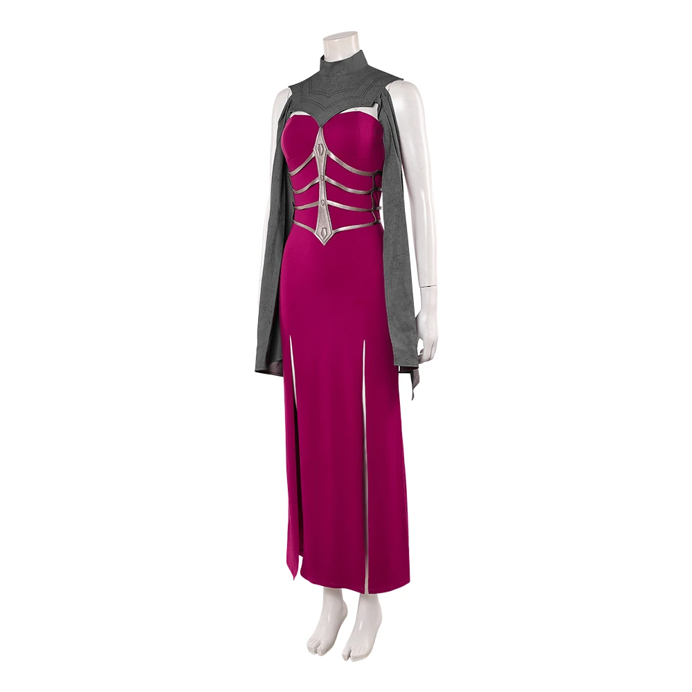 Mortal Kombat Sindel Cosplay Fantasia Costume Disguise for Adult Women Dresses Female Roleplay Halloween Carnival Party Clothes