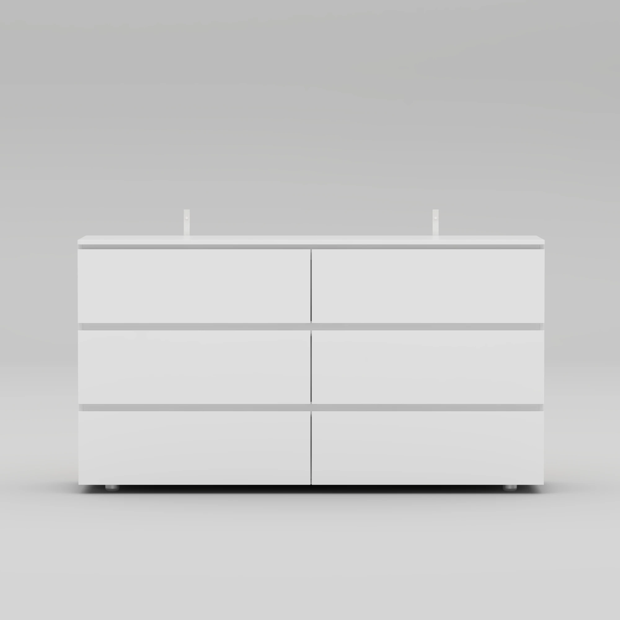 خزانة غرفة النوم FUFU&GAGA مع 6 أدراج، وخزانة تخزين بدون استخدام اليدين لغرفة المعيشة، والممر، والمدخل، باللون الأبيض  #2