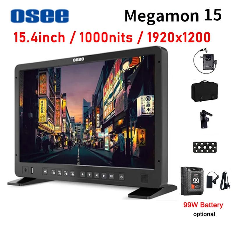 

Монитор Osee Megamon 15, 15,4 дюйма, 10 бит, 1000 нит, HDR