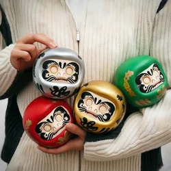 Japanese Ceramic Daruma Statue, Lucky Charm, Zen Ornament, Fengshui Figurine, Money Box, Home Tabletop Decoration, Gifts, 4
