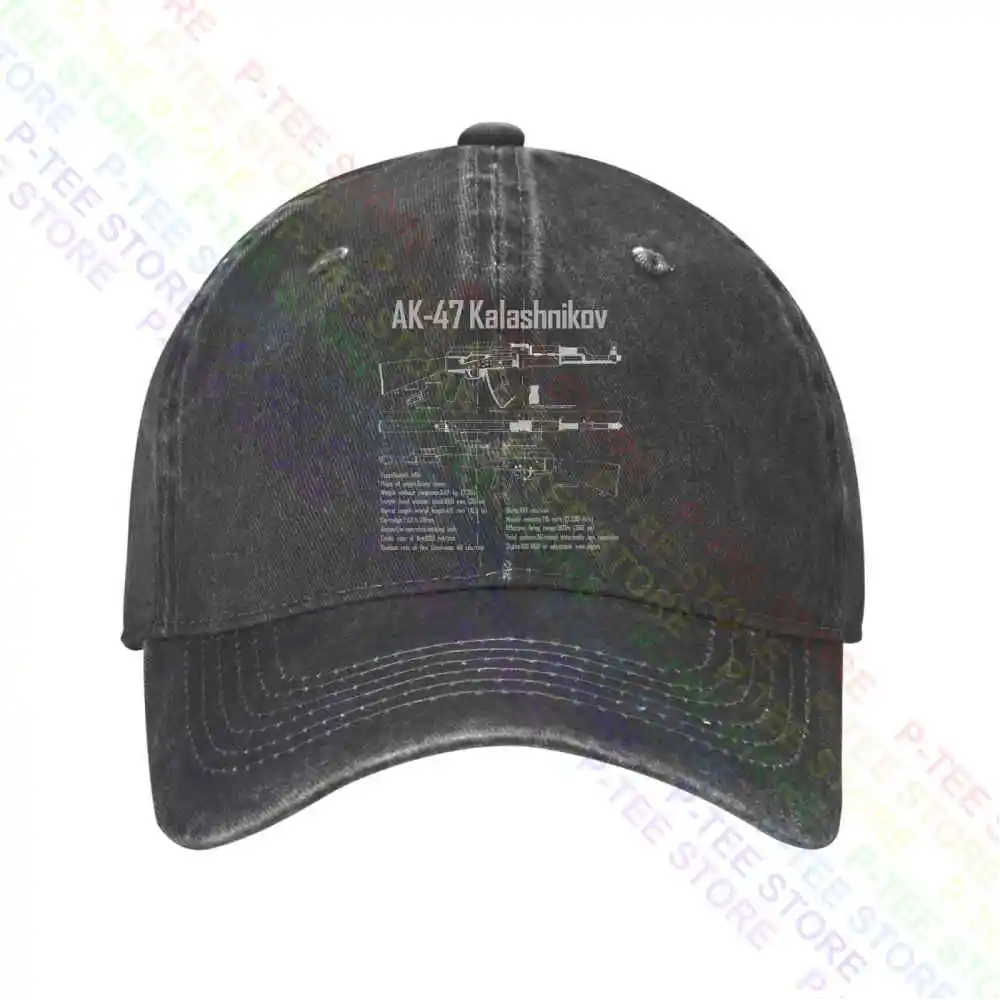 Ak-47 Kalashnikov Blueprint Russia Soviet Union Baseball Cap Snapback Caps Knitted Bucket Hat