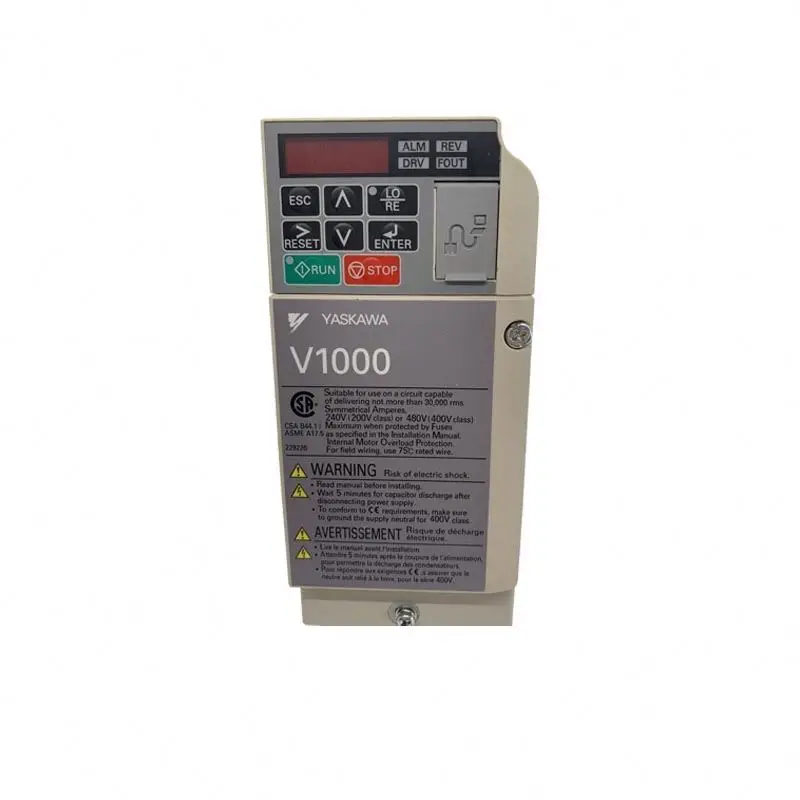 New Yaskawa CIMR-VU4A0004FAA V1000 Rev C. Frequency Drive CIMRVU4A0004FAA motor drive