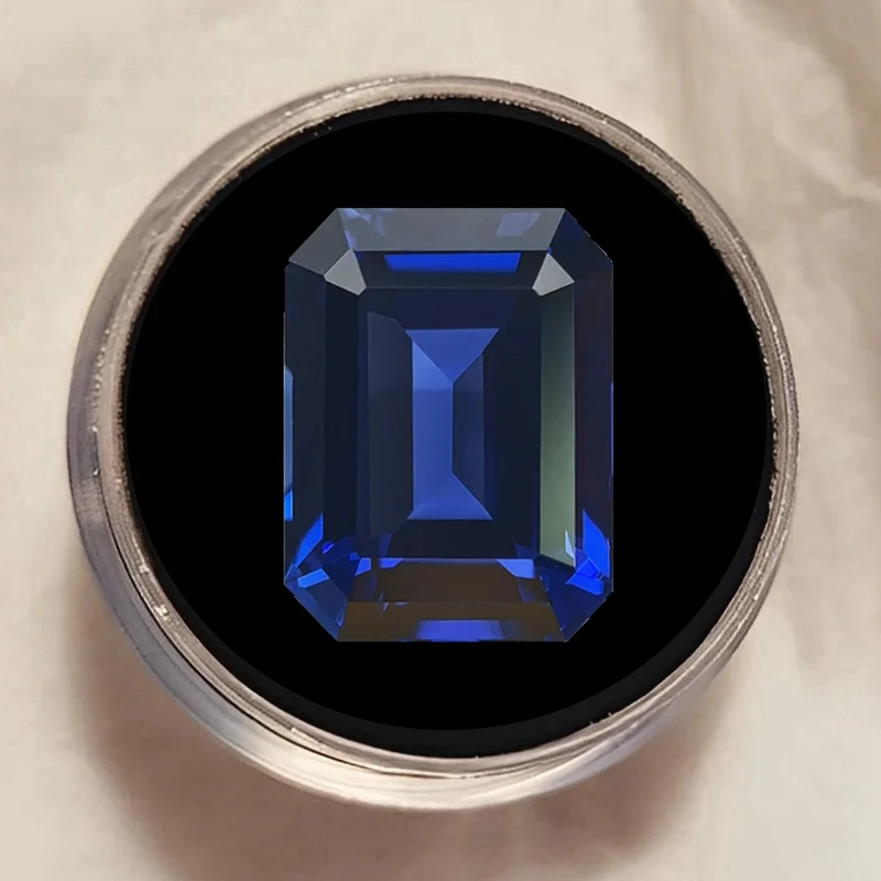 

Pretty Sapphire Natural Emerald Cut Mohs Hardness Gems VVS Loose Gemstones for Jewelry Making/Collection/Inlay/Gift