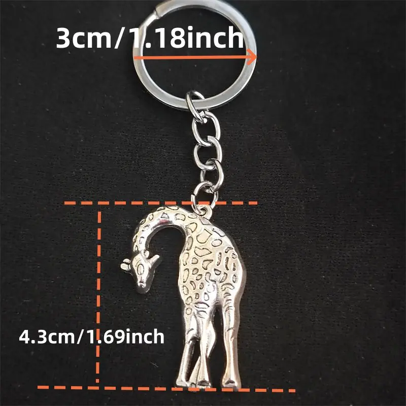 1 portachiavi giraffa, giraffa madre giraffa bambino, portachiavi animale carino, ciondolo zaino da donna uomo accessori fai da te