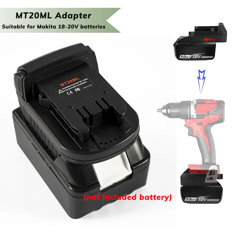 

Адаптер для аккумулятора MT20ML, преобразователь для литиевой батареи MAKITA 18 в BL1830 BL1840 BL1850 BL1860 BL1830B BL1840B BL1850B