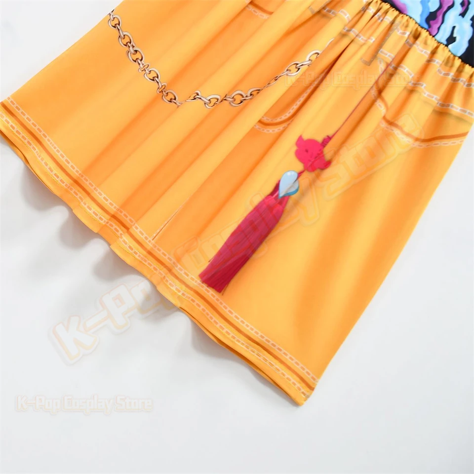 ชุดคอสเพลย์เด็กผู้หญิงสไตล์ภาพยนตร์ Kpop Demon Hunters สำหรับงานแฟนซีเด็ก คอสเพลย์ฮาโลวีน งานแฟนซีสวมหน้ากาก รุมิ มิร่า โซเย่