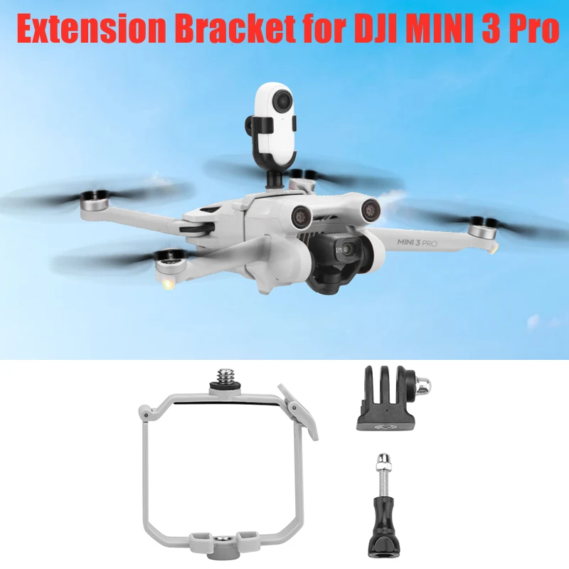 Soporte de cámara de extensión superior, soporte de montaje para DJI MINI 3 Pro, soporte de cámara para Insta360 Go 2, accesorios para Drones