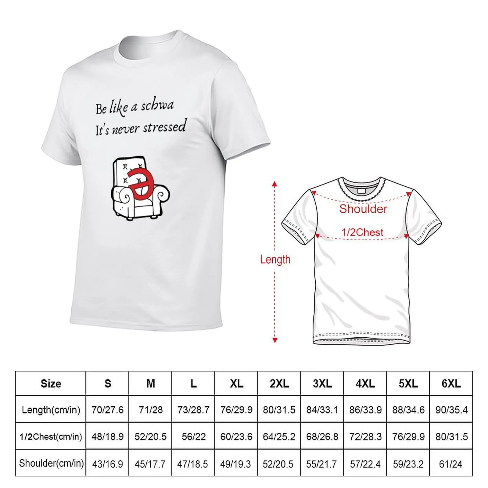 Be like a Schwa - Never emphasizes | Linguistics T-Shirt korean fashion vintage clothes mens shirts graphic tee