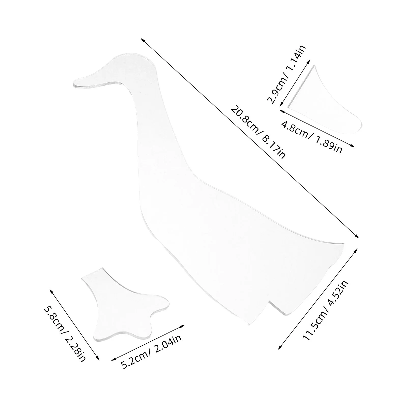 3 قطعة قالب خليط الاكريليك مجموعة الإبداعية محشوة بطة أنماط الخياطة اللحف الإستنسل للمبتدئين الأسرة الحرف