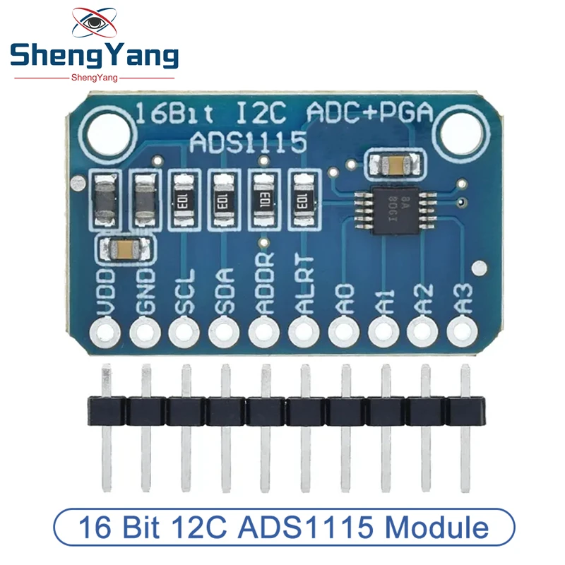 TZT ADS1115 16 Bit I2C Module Precision ADC 4 Channel Development Board Pro Gain Amplifier 2.0V to 5.5V for Arduino