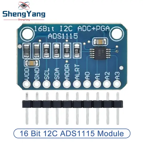 TZT 1/2/5PCS ADS1115 16 Bit I2C Module Precision ADC 4 Channel Development Board Pro Gain Amplifier 2.0V to 5.5V for Arduino