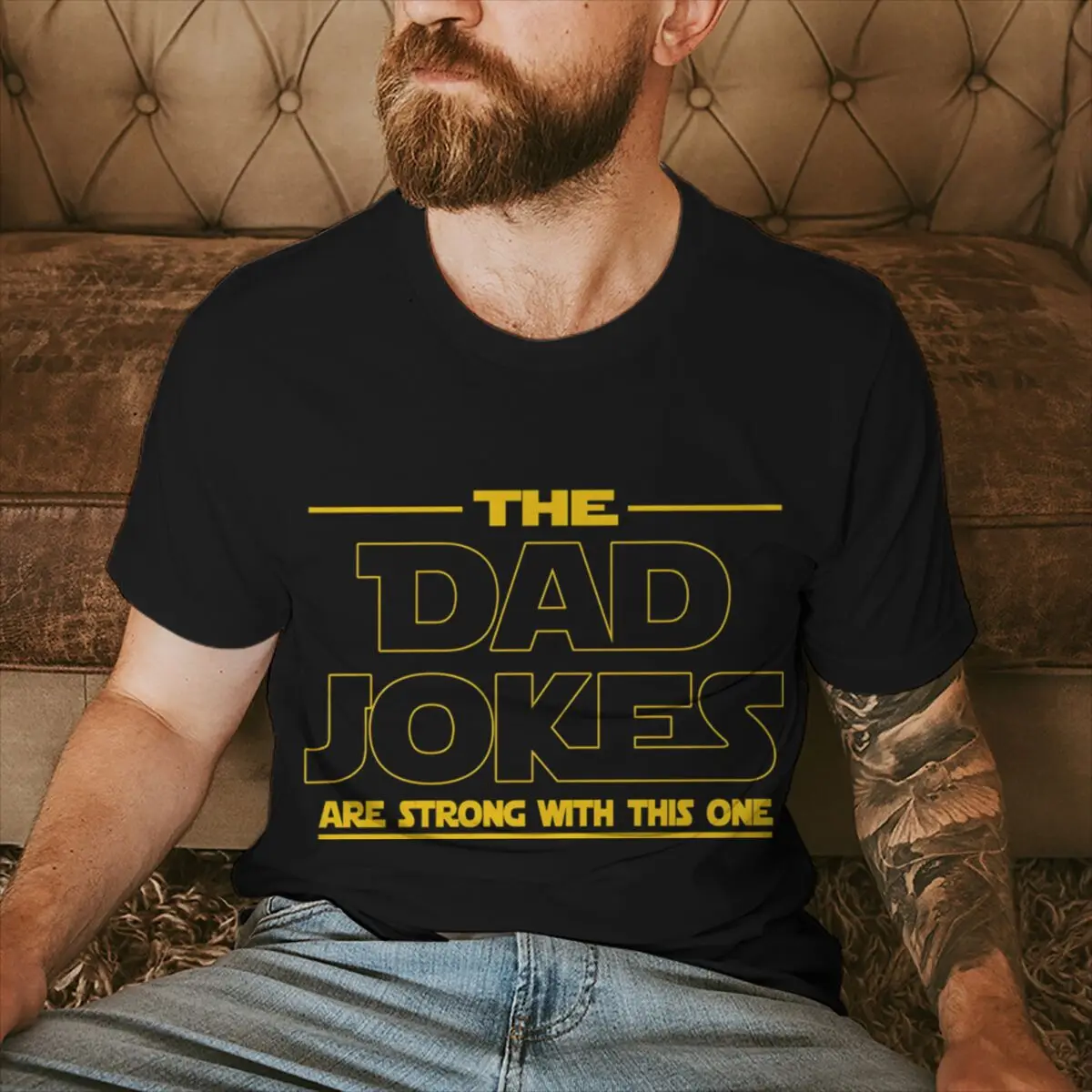 Retro Comfort The Dad Jokes T-shirt, Father's Day Shirt, Funny Daddy Tees, Papa Birthday Gift, Cool Dad Crewneck Men Tshirts