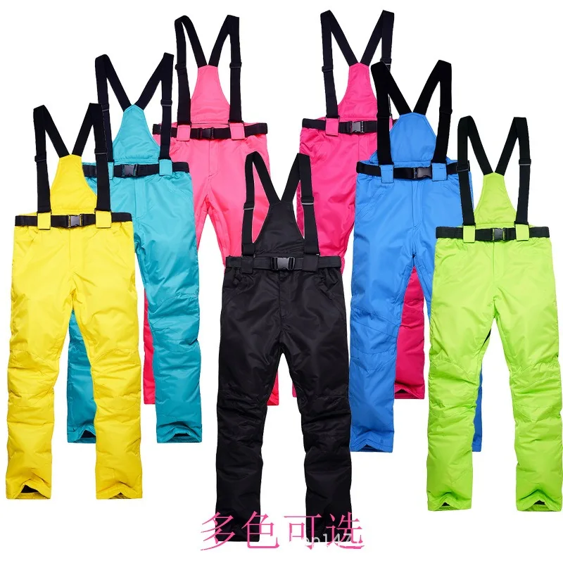 Outdoor Winter Windproof Waterproof Warm Breathable Single and Double Boards with Cotton Straps Can Be Detachable Ski Pants