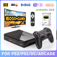 Retro Video Game Super Console X5pro With 16000+ Games 320g/4T  for PS2/PS1/Wii/N64/SS Emulator 8K@60fps Android12 Smart TV Box