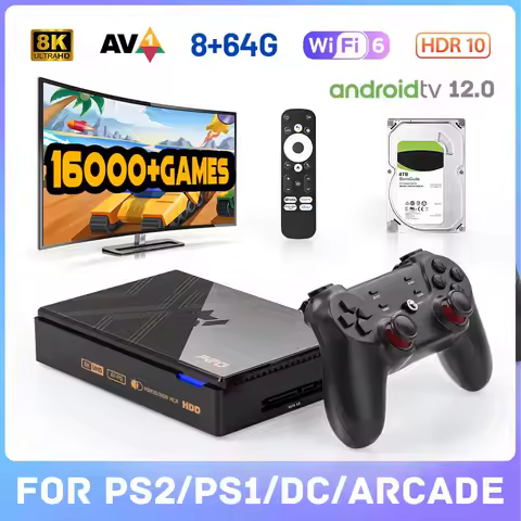 KINHANK Super Console X5 Pro 4T HDD With 16000+ Retro Video Games For PS2/PS1/DC/SS/MAME/WII 8K HD Output TV Box WiFi 6 &amp; BT 5.0