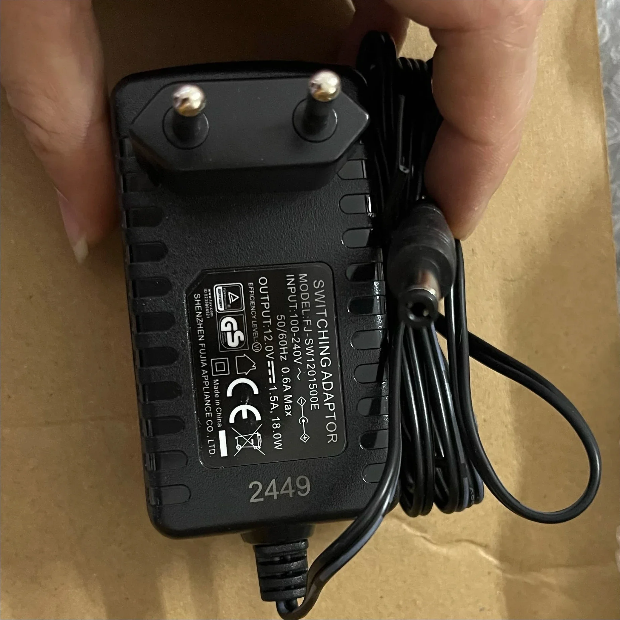 NEW for switching adapter FJ-SW1201500E, European standard, 12 V, 1.5 A, 5.5*2.1 mm connector