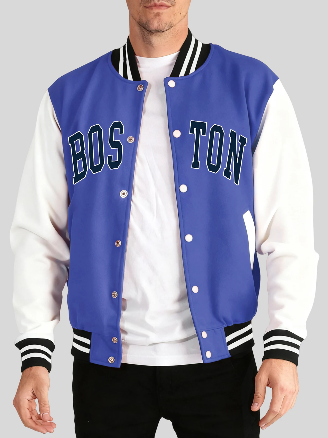 

Бостонские куртки с креативным принтом и карманами, мужские мягкие уличные жилеты, винтажная одежда на пуговицах, базовая модная бейсбольная форма