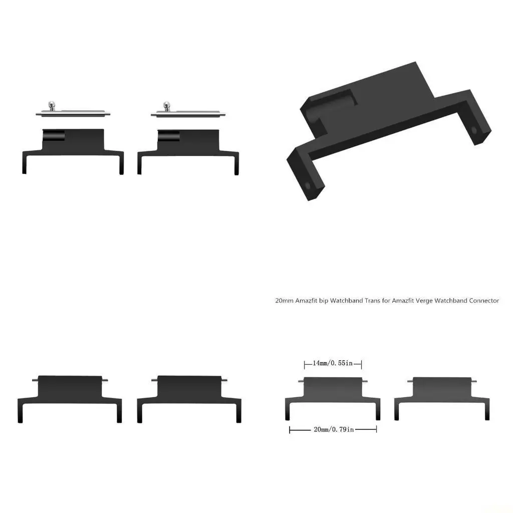 

B03F Smartwatch Bracelet Adapter Durable Watch Connector for Verge