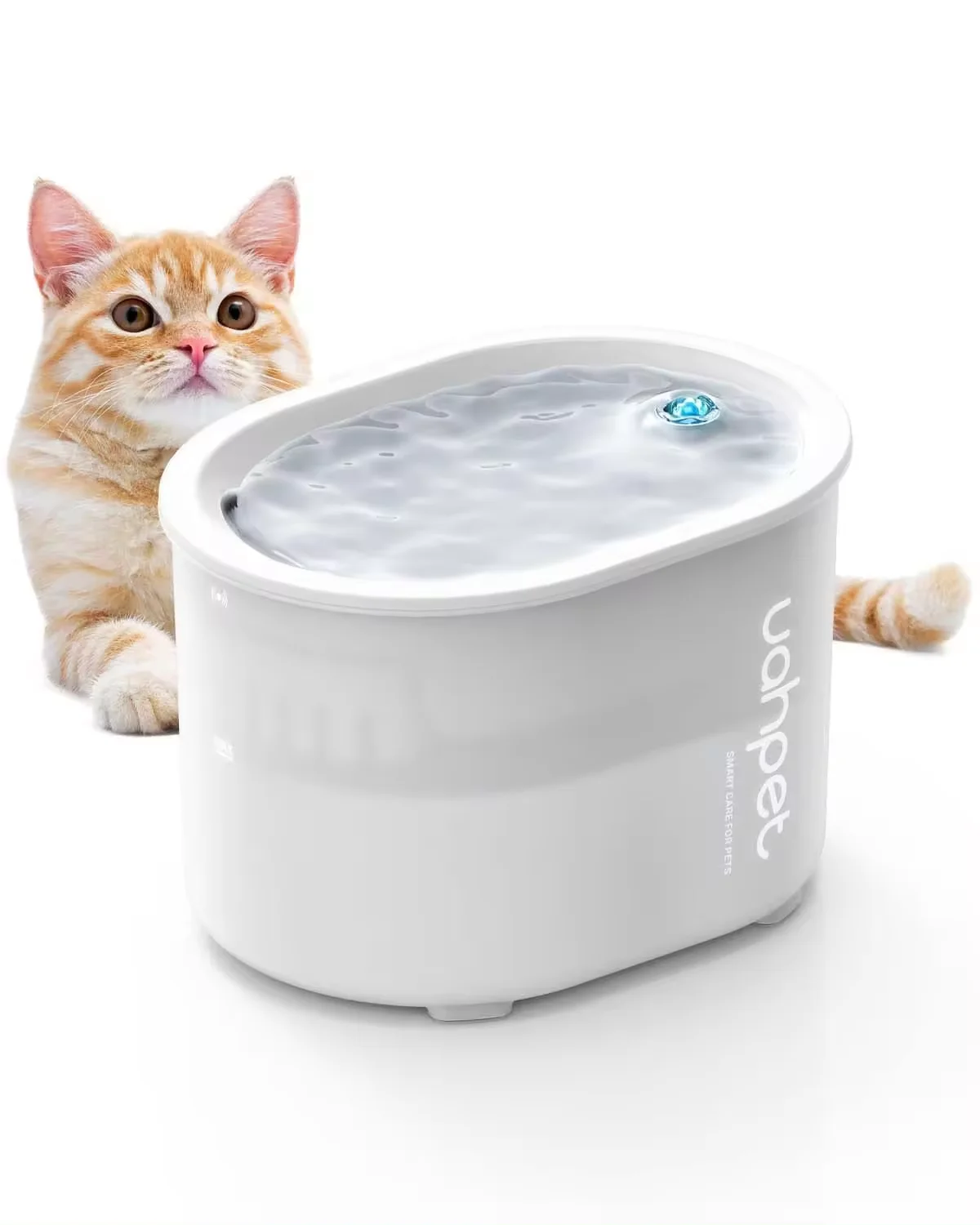 Pet Luminous Wireless Cat Fountain With Light Emitting Diode -08