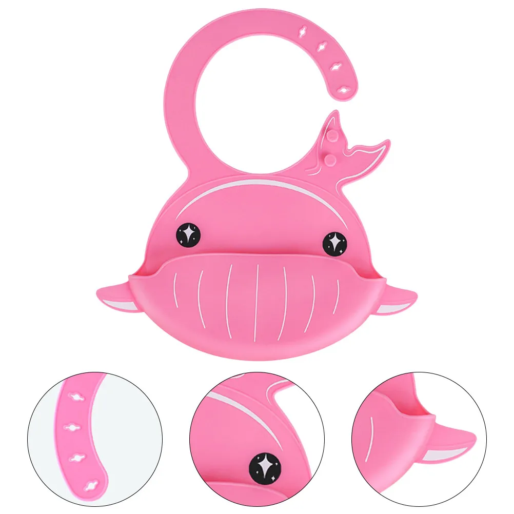 

1Pcs Food-Grade Silicone Kids Bib for Toddlers Ergonomic Adjustable 6-Level Neck Strap Non-Slip Easy-Clean Baby Feeding Bib