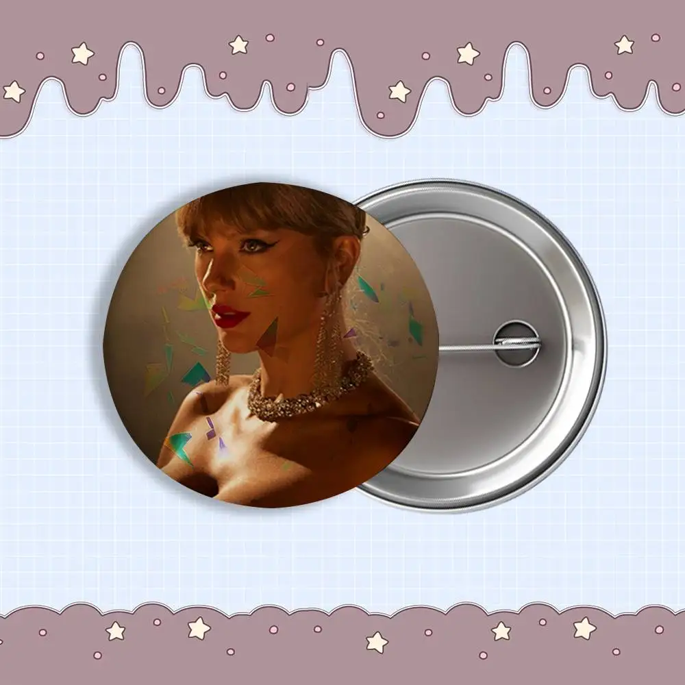 I Destinese di Ophelia W-WoodS Distintivi rotondi riflettenti laser spille borse decorazioni per abbigliamento regali da collezione per gli amici