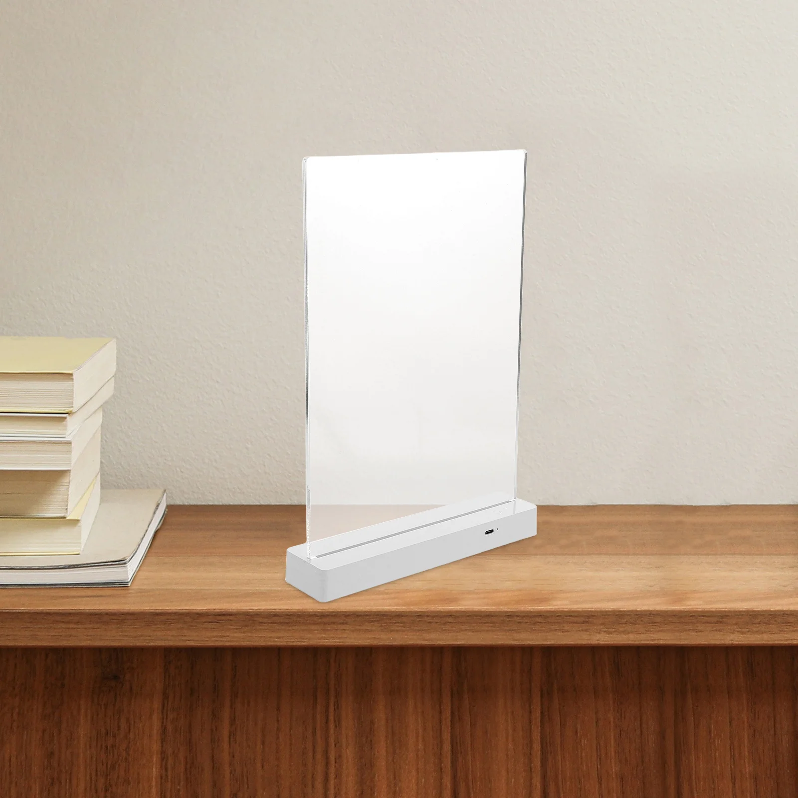 1Set LED Drawing Board Rechargeable Acrylic Light Up Desktop Message Display for Bars Shops Restaurants Lighted Note Display