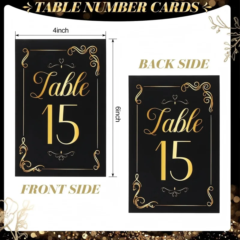 10Pcs Restaurant Table Seating Cards Reserved Sign Guest Number Card Holder - Plastic Tabletop Resizable for Catering Events