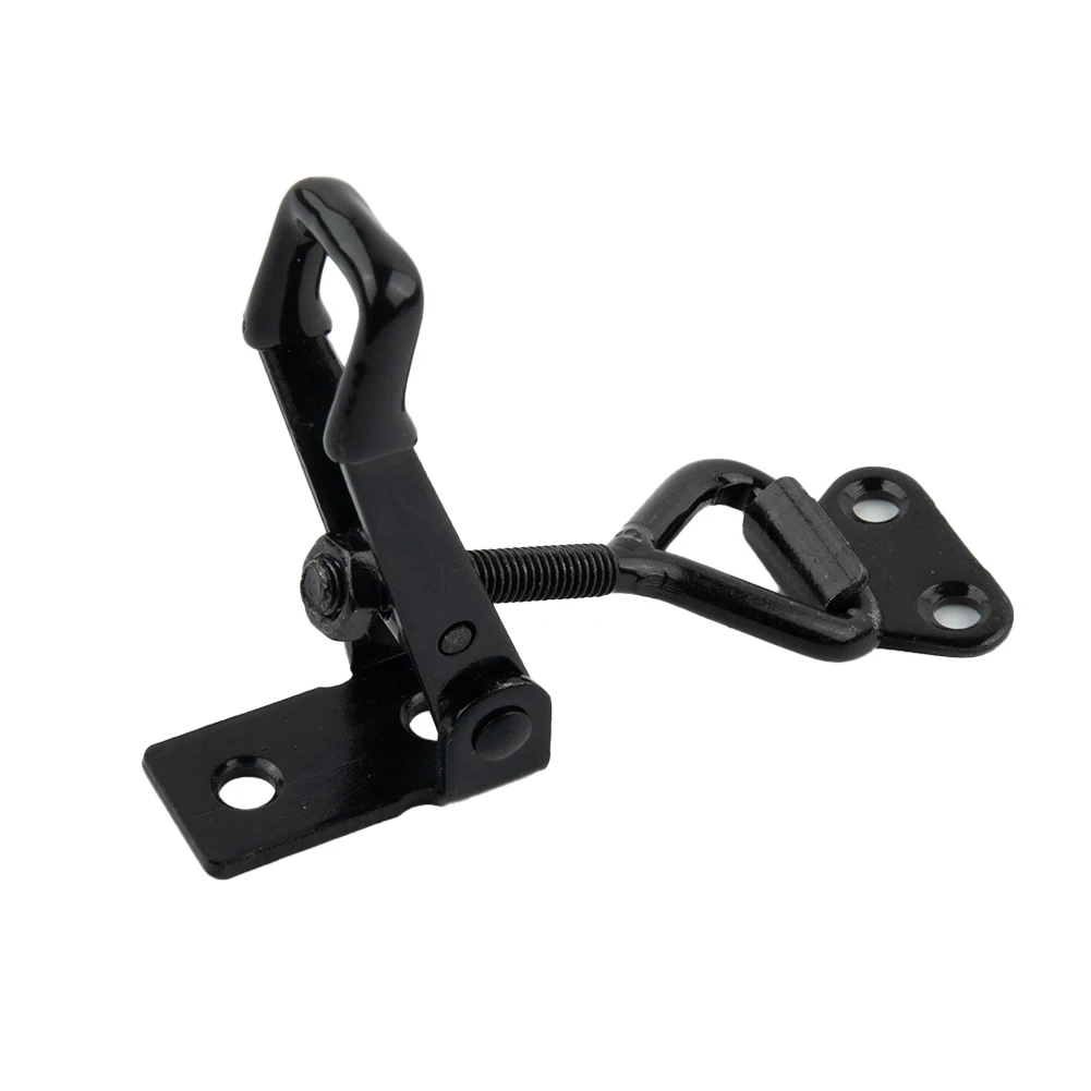 

90x27mm Lockers Toggle Clamp Steel Hasp Adjustable Black Plated High Carbon Steel For Lock-free Handle-less Boxe