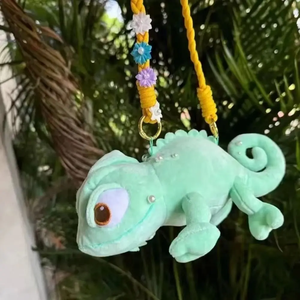 

New Cute Small Shoulder Bag Pascal Rapunzel Plush Doll Shoulder Decor Doll Unisex Anime Bag Children Birthday Christmas Gifts