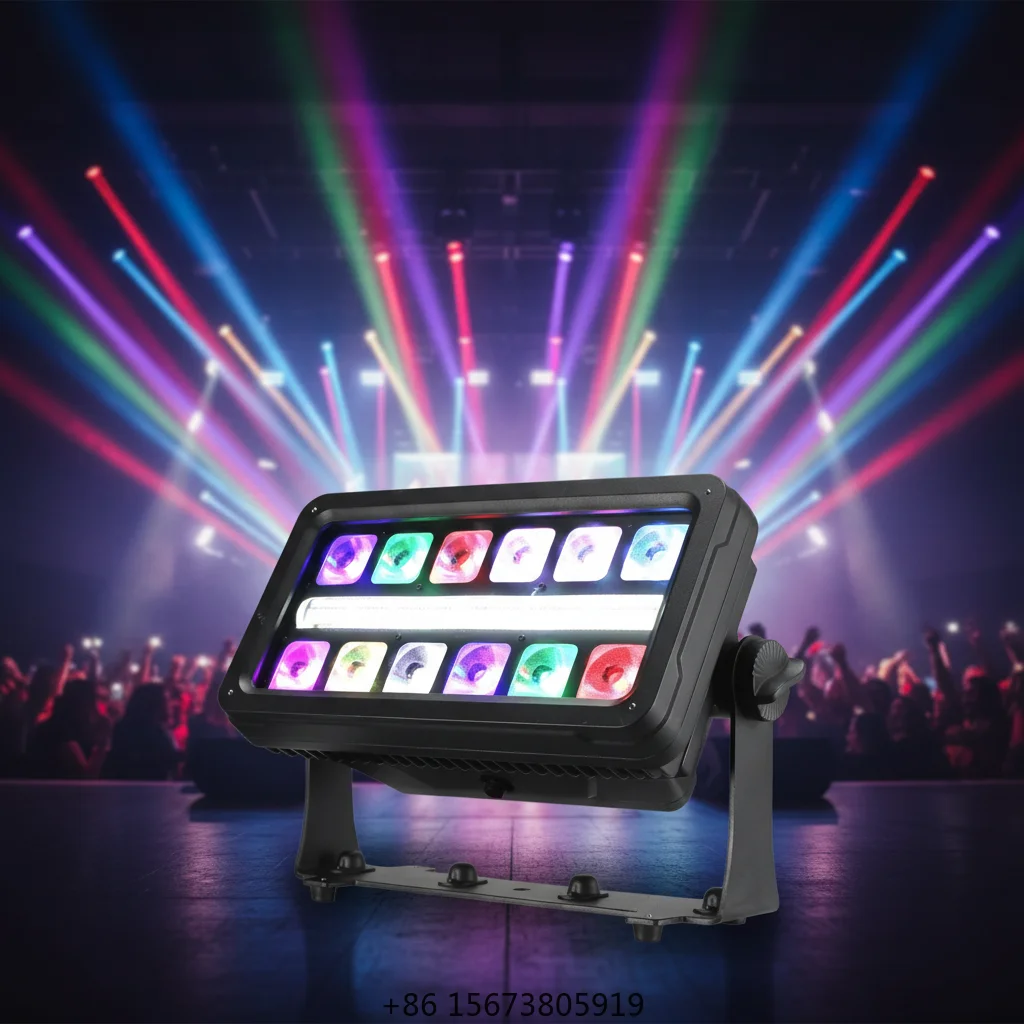 12x20W RGBW IP65 Waterproof LED Strip Light with Strobe Wash Effect Pixel Control for Concerts Pubs Bars & DJ Use