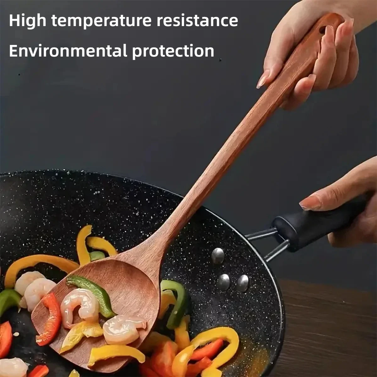 Household Wooden Spatula, Non-stick Pan, Special for Housework, Long Handle, Wooden Cooking Spatula, 1 Piece